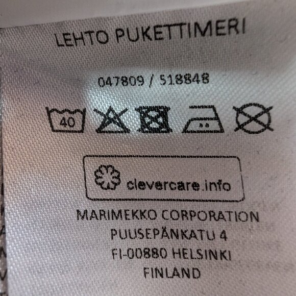 MARIMEKKO LEHTO PUKETTIMERI $225.00 blouse TOP Sz SMALL 100% COTTON A REAL GEM ! - Picture 10 of 13